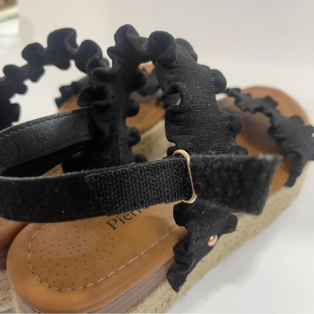 Pierre Dumas Women's Magic-9 Platform Black Espadrille Sandals 5.5